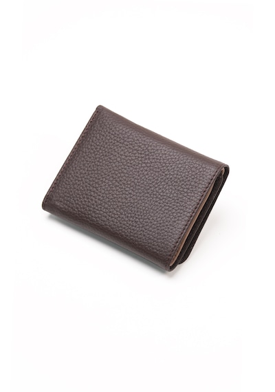 Ancora Leather Hakiki Deri Gizli Mıknatıslı Ünisex Cüzdan-46200 Kahve- Toprak