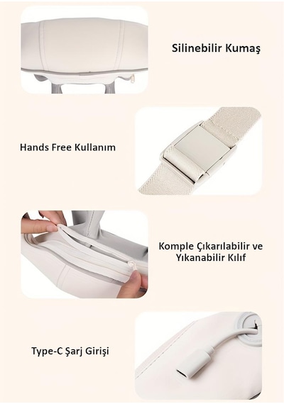 Valkyrie Şarjlı Boyun Masaj Aleti İnsan Eli Hissi Veren Isıtmalı Yoğurmalı Bel Sırt Omuz Masaj Cihazı Kahverengi