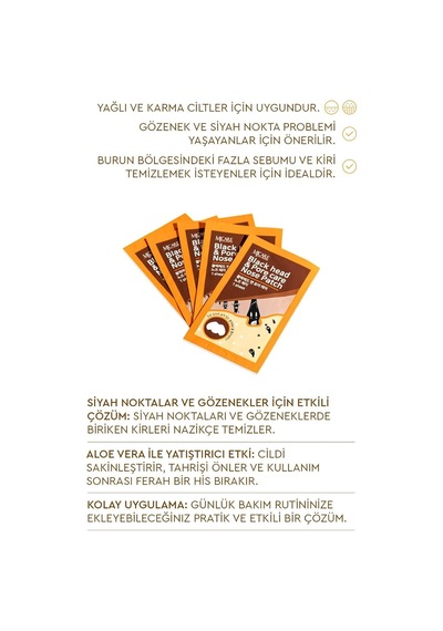 Mjcare Nose Patch - Siyah Nokta Ve Gözenek Için Temizleyici Burun Bandı 5'li