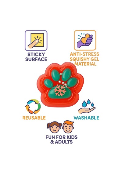 Busstier Kedi Patisi Yapışabilen Sukuşi Çok Renkli Squishy Jel Pati Gerginlik Giderici Yapışkan Slime Pati Anti Ge