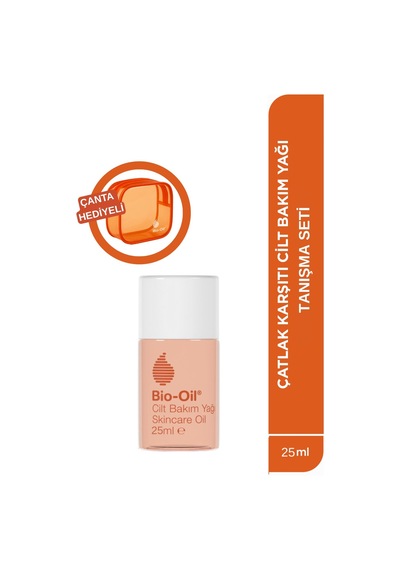 Bio Oil Tanışma Seti: Çatlak Karşıtı & Karşıtı Nemlendirici Cilt Bakım Yağı 25ml Cilt Bakım Çantası