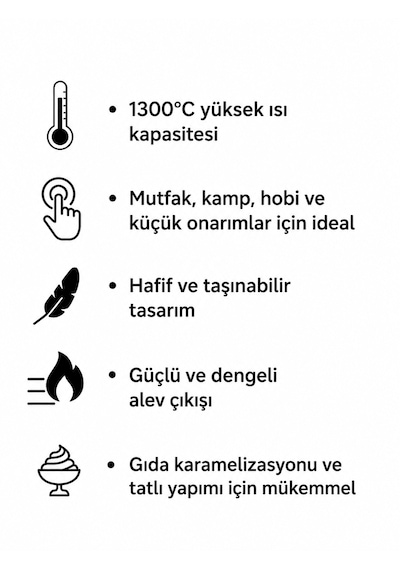 Tudor Ws-509c Pürmüz Başlığı 1300 C Otomatik Ateşlemeli Siyah - Turuncu