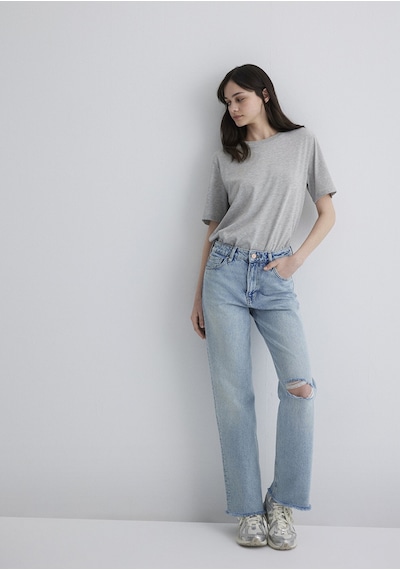 Mavi - Barcelona Kolej Vintage Açık Mavi Jean Pantolon 101047-89198 Açık Mavi