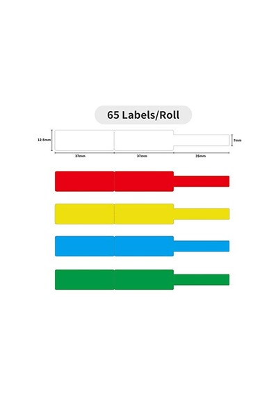 Ayrex Nıımbot Termal Kablolu Etiketler, 12,5 X 109 Mm Etiket Yazıcısı, Termal Kağıt, D110 D11 D101 H1s Etiket Yazı 1