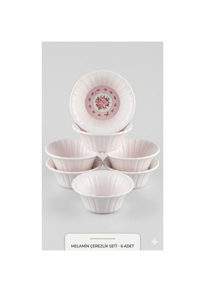 12 Cm Melamin Müsli Ve Hoşaf Kasesi Çerezlik Çorba/salata Kase 400 Ml 6 Adet Sosluk,atıştırmalık Beyaz