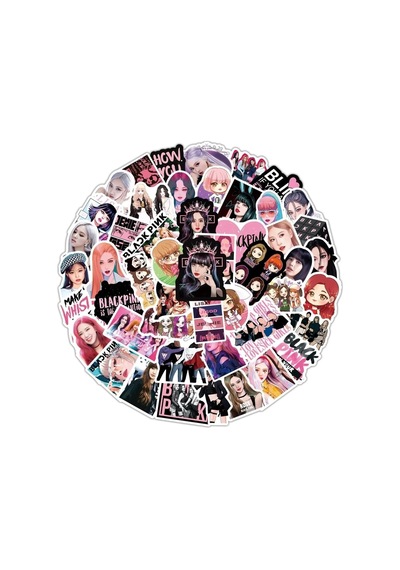 Lexroo Blackpink Illüstrasyon Laptop Notebook Tablet Sticker Seti Çok Renkli