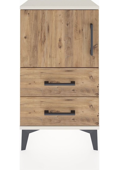 Arges Komodin 2 Raflı Tek Çekmeceli Tek Kapaklı 44x30x80 Aytaşı-çam Aytası