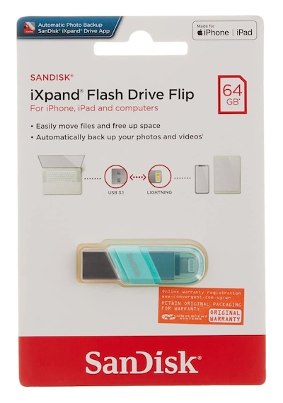 Sandisk Ixpand Flash Drive Flip 64Gb, Mint Color