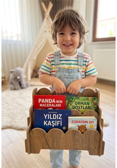 Montessori Ahşap Çocuk Kitaplık Kahverengi Eğitici Ve Dekoratif Tasarım My Library Kahverengi Montessori Ahşap Çocuk Kitaplık Kahverengi Eğitici Ve Dekoratif Tasarım My Library Kahverengi