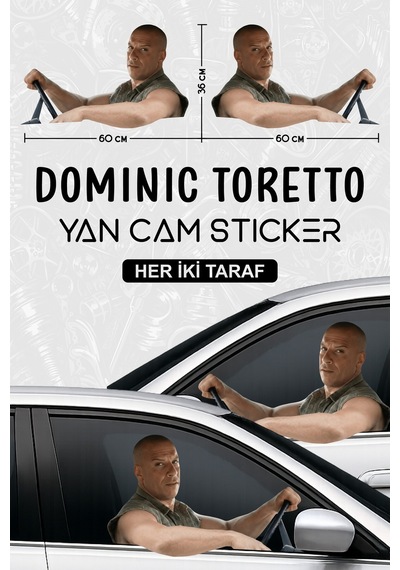 Domınıc Toretto Yan Cam Sticker Çift - 864812053