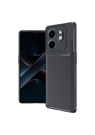 Newface İnfinix Hot 50i 4g Kılıf Auto Focus Karbon Kapak - Siyah Diğer