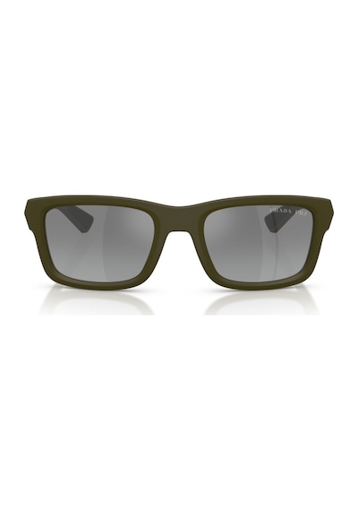 Prada Ps B10s 15x2f2 54 Linea Rossa Unisex Polarize Dikdörtgen Yeşil Aynalı Kemik Güneş Gözlüğü