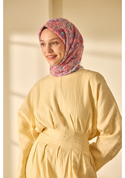 Silk Home Soft Eşarp 73090-21 Pembe, Eflatun, Somon Pembe, Pastel Yeşil