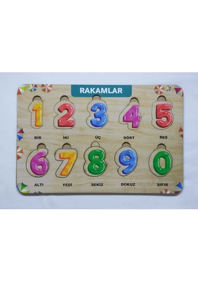 Ahşap Rakamlar Puzzle Eğitici Oyuncak