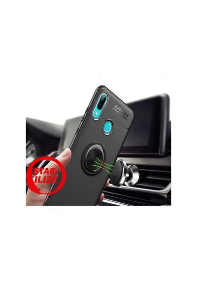 Huawei Y6 2019 Kilif Yüzüklü Magnetli Ravel Case 357682743