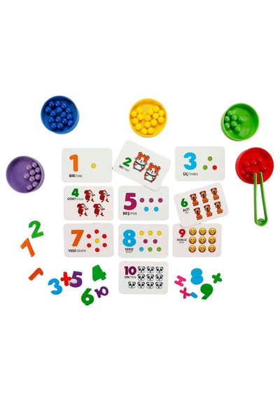 Clip Bead - 2+ Yaş Eğitici Matematik Kutu Oyunu Ve Boncuk Yerleştirme Oyunu