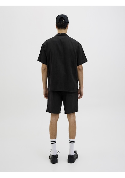 Jack & Jones Jack Jones Erkek Pamuklu Kısa Kollu Gömlek 12274798 Siyah Jack & Jones Jack Jones Erkek Pamuklu Kısa Kollu Gömlek 12274798 Siyah