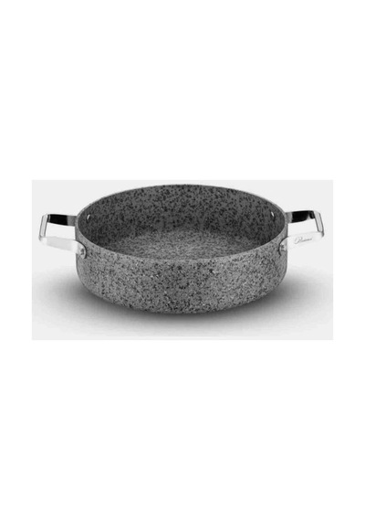 Brioni Stone-h Çizilmez Yanmaz Yapışmaz İndüksiyonlu 34 Cm Basık Tencere Gri