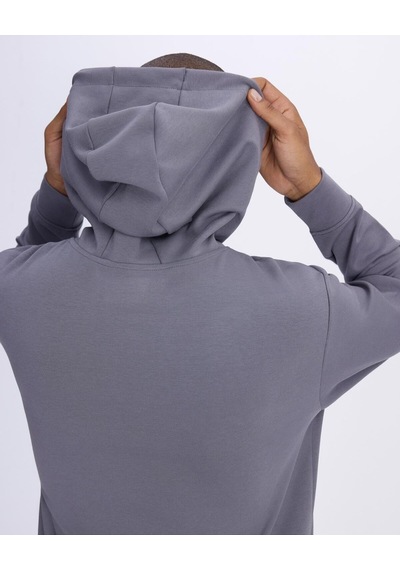 Kappa Logo Brian Hoodie Erkek Volkanik Gri Regular Hoodie Siyah