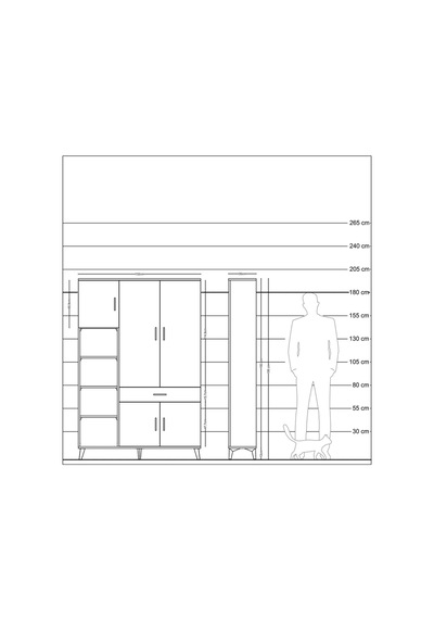 Arges Dolap 8 Raflı Tek Çekmeceli 5 Kapaklı 132x30x195 Çam-antrasit/antrasit Antrasıt/antrasıt Arges Dolap 8 Raflı Tek Çekmeceli 5 Kapaklı 132x30x195 Çam-antrasit/antrasit Antrasıt/antrasıt