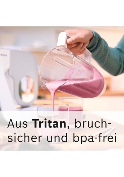 Bosch Mikser Başlığı Muz5mx1, Dolum Miktarı 1,25 Litre, Plastik, Karıştırma Veya Kokteyller, Bulaşık Makinesin