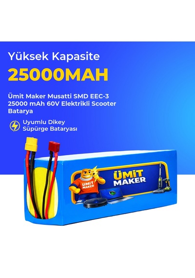 Musatti Smd Eec-3 25000 Mah 60v Elektrikli Scooter Batarya Mavi