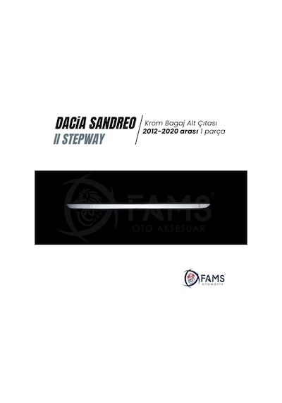 Dacia Sandero Stepway Krom Bagaj Alt Çıtası 2012-2020 P.Çelik