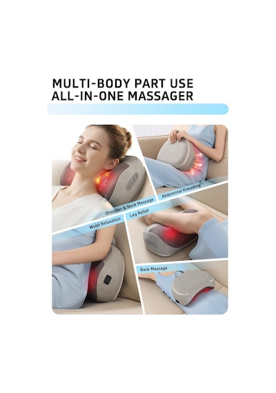 Osmıng Isı İle Kablosuz Sırt Ve Boyun Masajı, Derin Doku Ağrısı Ve Omuz Rahatlaması İçin Şarj Edilebilir 20 Düğüm 3d Shiatsu Yastık, Ev, Ofis Ve Araba İçin Taşınabilir, İdeal Osmıng Isı İle Kablosuz Sırt Ve Boyun Masajı, Derin Doku Ağrısı Ve Omuz Rahatlaması İçin Şarj Edilebilir 20 Düğüm 3d Shiatsu Yastık, Ev, Ofis Ve Araba İçin Taşınabilir, İdeal