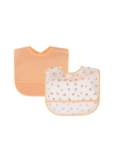 Civil Baby Kiraz Baskılı 2 Li Mama Önlüğü - Ekru Standart Ekru-mint