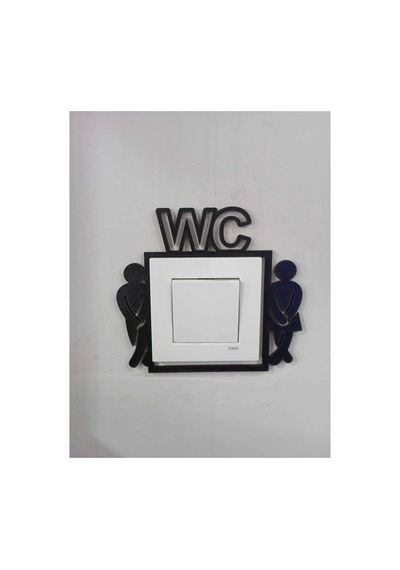 Wc Priz Çerçevesi Mdf Siyah