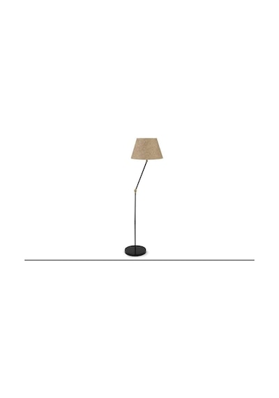 Rsylight Akrobatik Mafsallı Retro Rustik Siyah Keten Başlık Köşe Lambası Lambader Çap:45 Cm