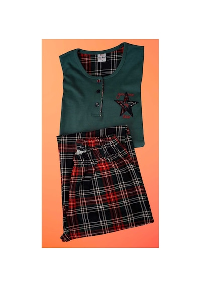 Miss Melina % 100 Pamuk Uzun Kol Kadın Pijama Takımı Ekoseli - 69586624587036 Yeşil Miss Melina % 100 Pamuk Uzun Kol Kadın Pijama Takımı Ekoseli - 69586624587036 Yeşil