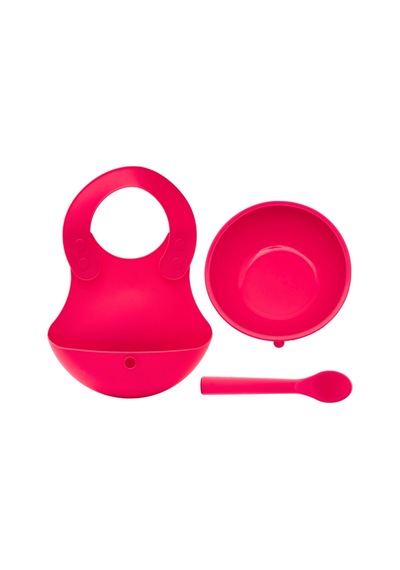 Babychefs Silikon Bebek Beslenme Seti 6 Parça-pembe