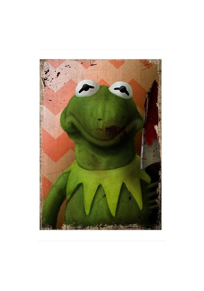 Bedeko Kurbağa Kermit Art Mdf Poster 35 Cm X 50 Cm