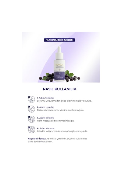 Royéva Gözenek Sıkılaştırıcı Leke Karşıtı ve Sebum Dengeleyici Niacinamide Serum 30 ML