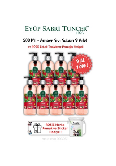Amber Sıvı Sabun 9 Al 7 Öde 500 Ml Ve Rosıe Hediyeli