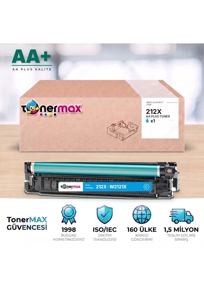 Hp 212x W2121x Mavi Uyumlu Toner Aa Plus / Color Laserjet Enterprise M554 / M555 / Mfp M578