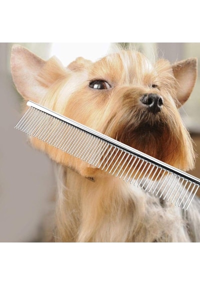 Duffa Metal Düz Kedi Ve Köpek Tarağı, Pet Kuaför Tarağı, Tüy Kesmek İçin Tarak, Köpek Kıtık Açıcı Tarak