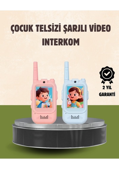 Görüntülü - 813 - Walkie Talkie Çocuklar İçin Video - Edntrend - İnterkomlu Oyuncak Çok Renkli