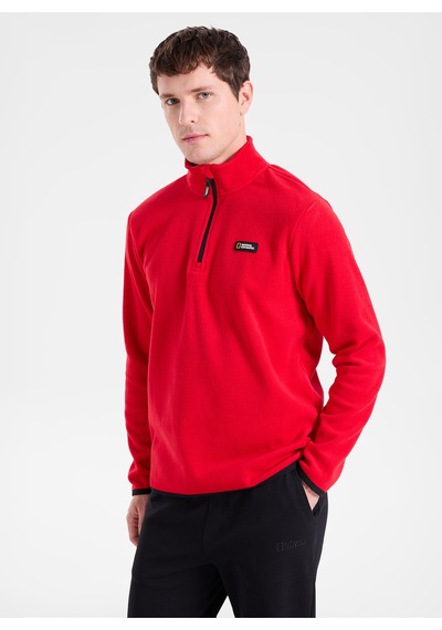 National Geographic Kırmızı Erkek Polar Sweatshırt N6wm-swt4050