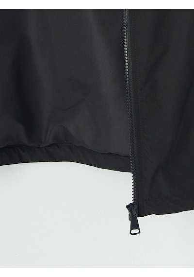 Lcw Comfort Siyah Kapüşonlu Oversize Kadın Yağmurluk