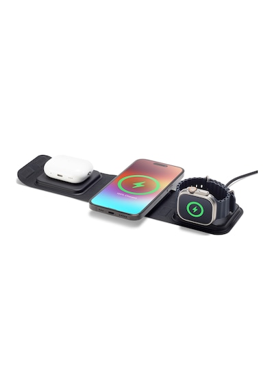 Mophie 3'ü 1 Arada Seyahat Şarj Cihazı 2. Nesil 401312330 Siyah