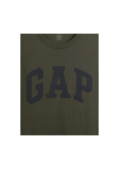 Gap Everyday Soft Basic Logo 856659 T-shirt Kısa Kol Tişört Erkek T-shirt Haki