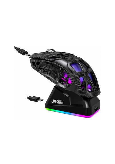 Jedel Gwh-111 Rgb Şarj Standlı 12000 Dpı Triple Bt/2.4ghz/kablolu Hafif Gaming Mouse Standart
