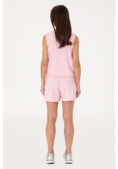 U.S. Polo Assn. Kadın Açık Pembe Modal Karışımlı Örme Şort 50306735-VR078