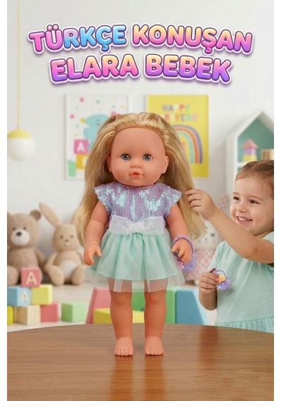Elara Türkçe Konuşan 35cm Kafası Kolları Ve Bacakları Et Bebek Gövdesi Sert Plastik Oyuncak Bebek 1 69299664