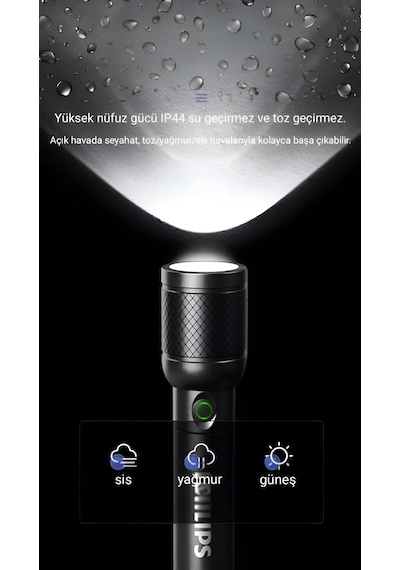 Philips SFL6168 20W 1000 Lümen Şarj Edilebilir LED El Feneri Siyah | Optik Zoom, 3 Işık Modlu (350MT Menzil, IP44 Su Geçirmez) | Ramwhite Türkiye Garantili Siyah Philips SFL6168 20W 1000 Lümen Şarj Edilebilir LED El Feneri Siyah | Optik Zoom, 3 Işık Modlu (350MT Menzil, IP44 Su Geçirmez) | Ramwhite Türkiye Garantili Siyah