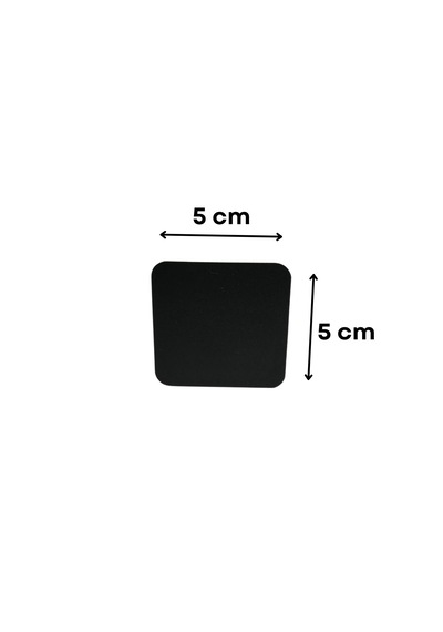 10 Adet Silinebilir Karatahta Mini Siyah Etiket 5 x 5 CM Yapışkanlı