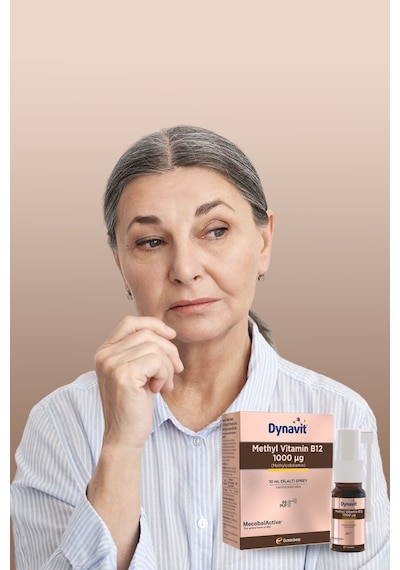 Dynavit Vitamin B12 1000mcg 10ml Dilaltı Sprey- Aile Boyu B12 Vitamini - Methylcobalamin Hafıza & Enerji