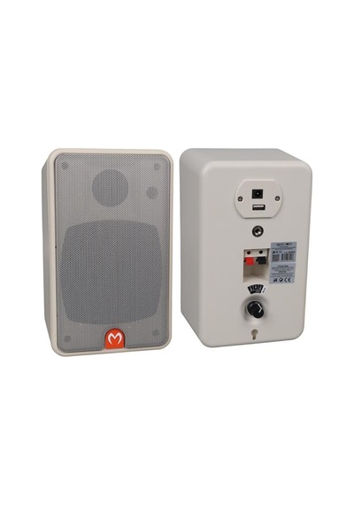 Magicvoice Mv-21 10 Cm 40 Watt Komütatörlü Hat Trafolu Beyaz Sütun Hoparlör 2 Li Takım